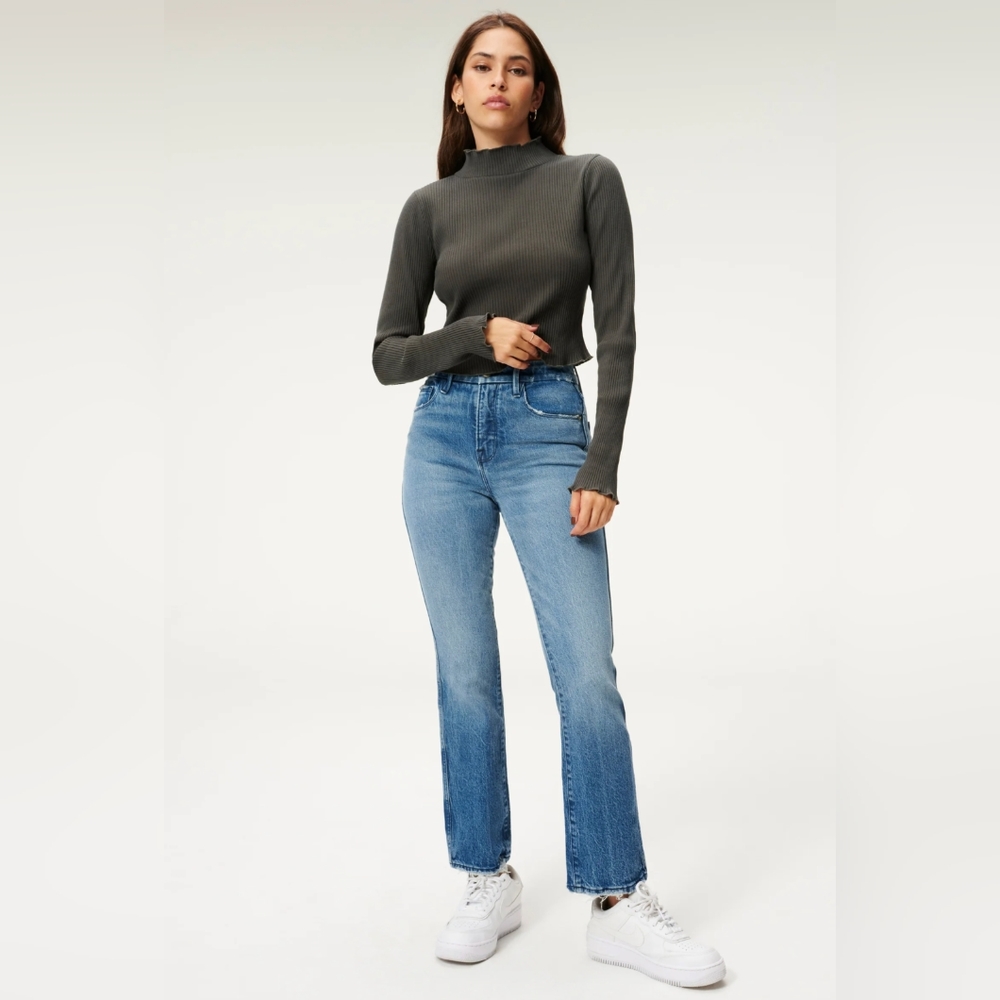 Good American GOOD CURVE STRAIGHT JEANS, Size 4